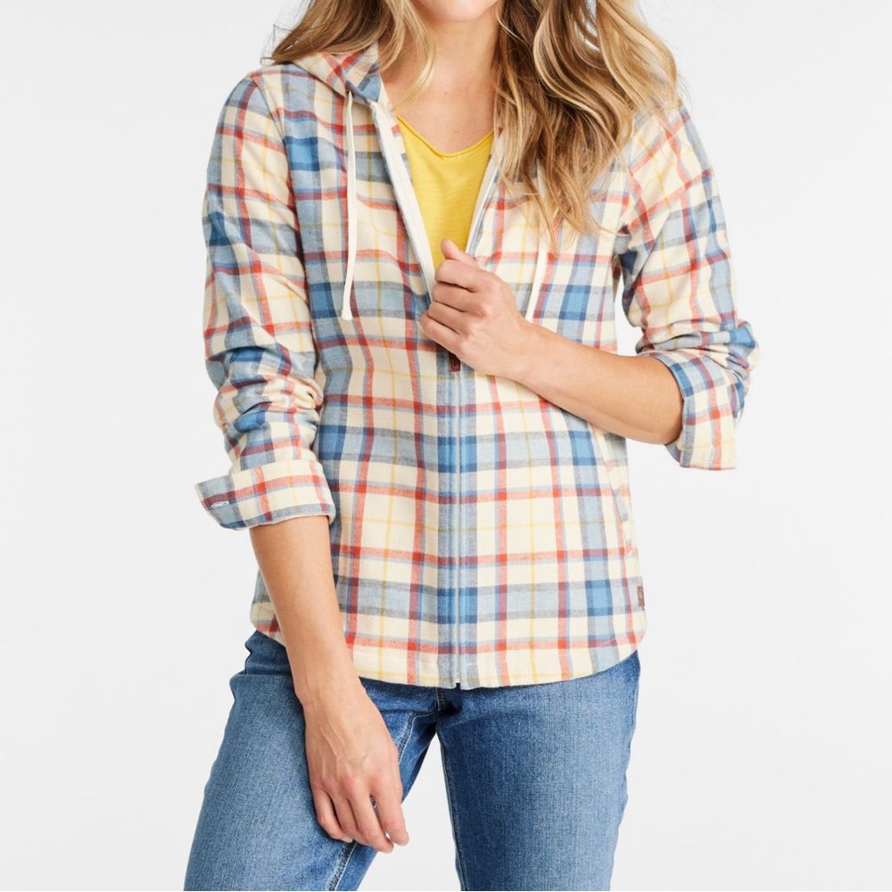 L.L Bean Scotch Plaid Sherpa Flannel
